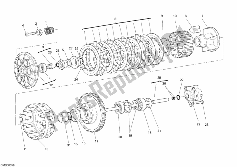 Wszystkie części do Sprz? G? O Ducati Monster S2R 1000 USA 2007